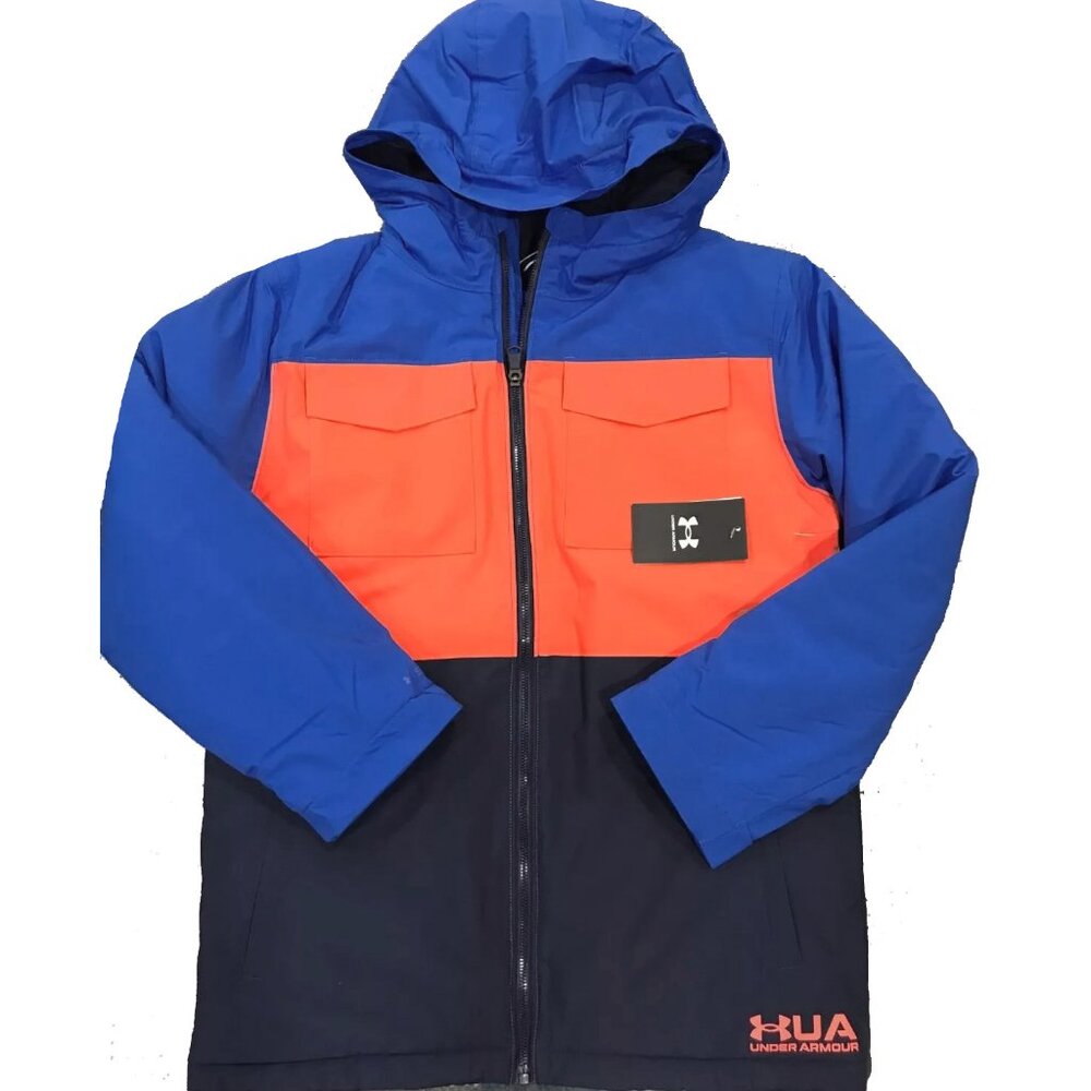NEW $130 Under Armour Boys Mahlon Jacket!  L or XL  UA Storm Parka  Waterproof